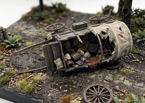 Overturned wagon tabletop - overturned,
