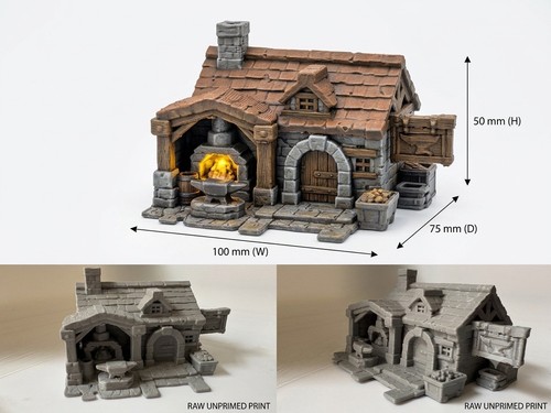 Printed blacksmith cottage - 3d,