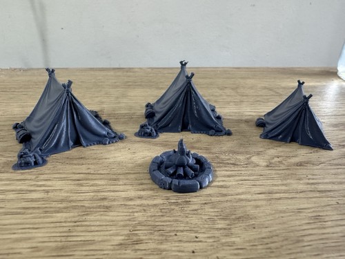 Miniature wargaming campsite - miniature,