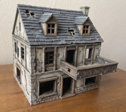 Ruined balcony house tabletop - house,,