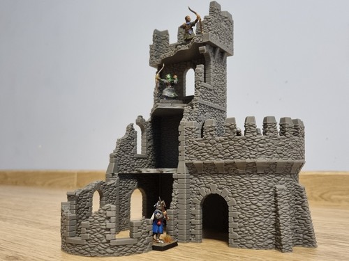 Ruined castle keep 28mm - ruined,