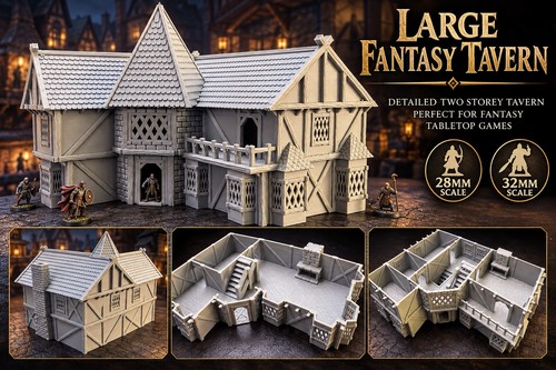 Large fantasy tavern - tavern, 3d