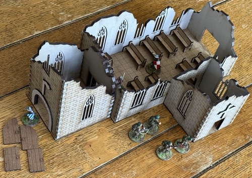 Painted ruined church terrain - ruined,