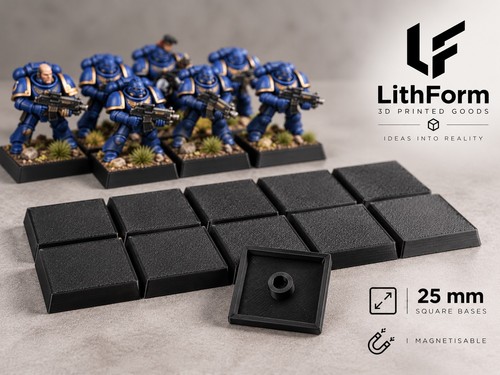 25mm square magnetisable - 25mm,
