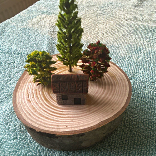 Painted miniature house - painted,