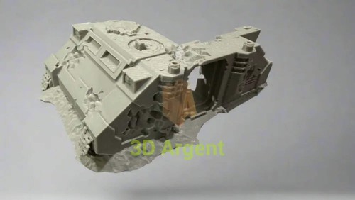 Tank wreck terrain 28mm - tank,