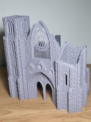 Ruined gothic cathedral front - cathedral,