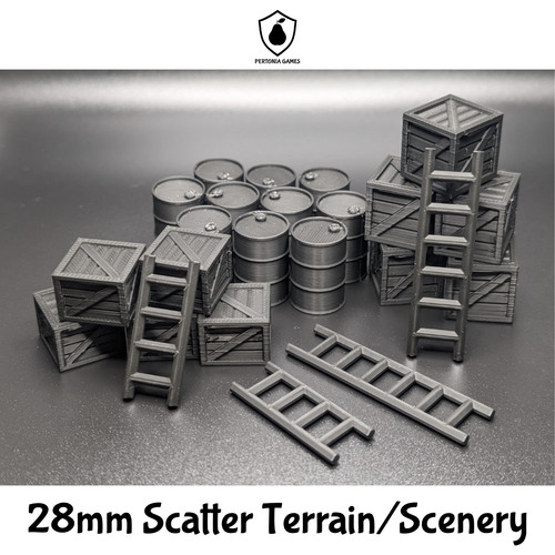 28mm crates barrels wargaming - barrels,